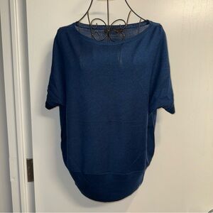 NWT The Limited Dolman Short Sleeve Wool Top Navy